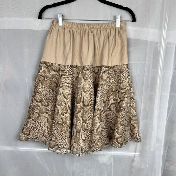 vintage snakeskin flared short skirt sz 10p western cowgirl desert snake layer - Picture 1 of 7